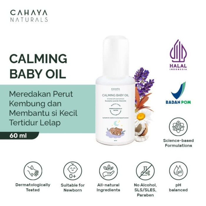 Calming Baby Oil 60ml Cahaya Naturals