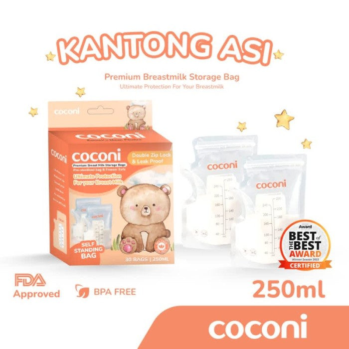 Coconi Premium Breast Milk Storage Bags 250ml 30bags | Kantong Asi