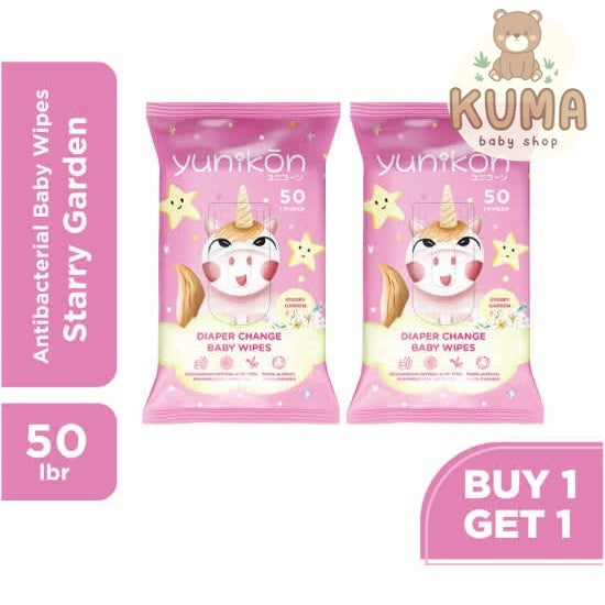 Yunikon Diaper Change Baby Wipes 50s BUY1GET1 Tissue Basah Ganti Popok