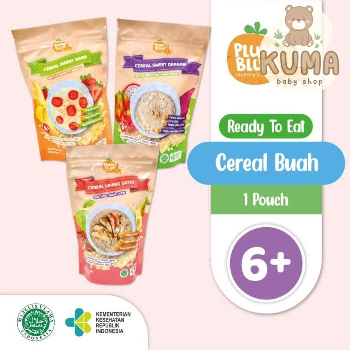 Plum & Blum Cereal Buah / Susu Mpasi Pisang Apel Kurma BB Booster Sereal