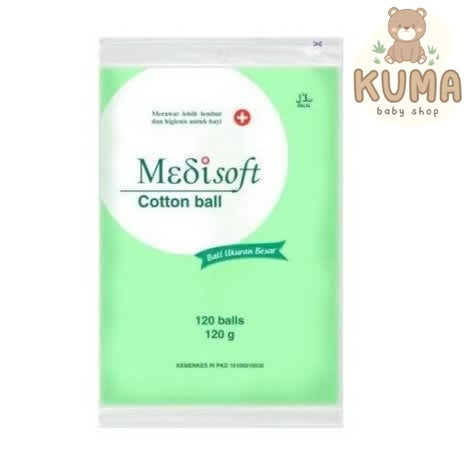 Medisoft Cotton Balls 120 120G Hijau
