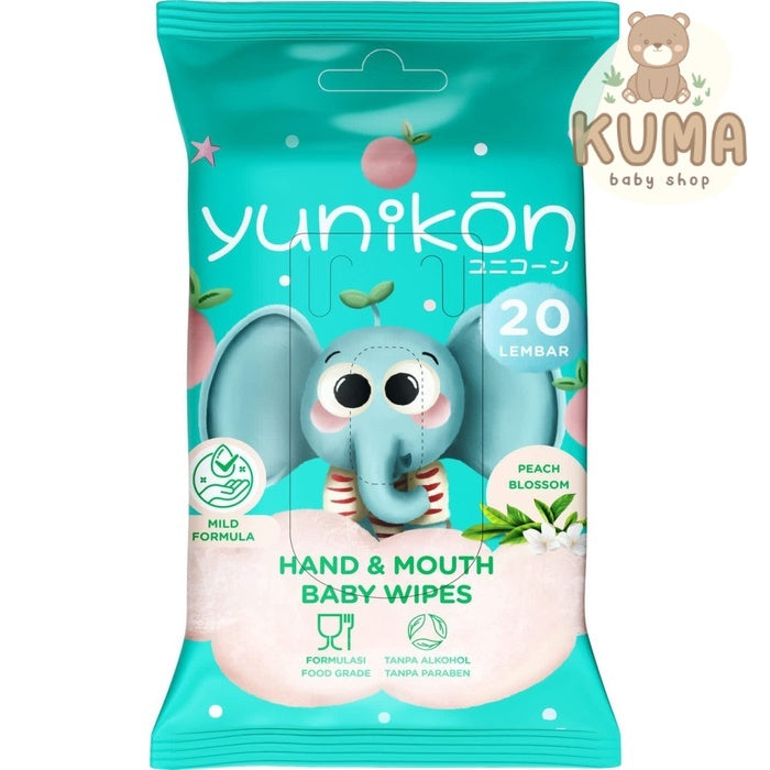 Yunikon Hand and Mouth Baby Wipes 20s Tissue Basah Bayi