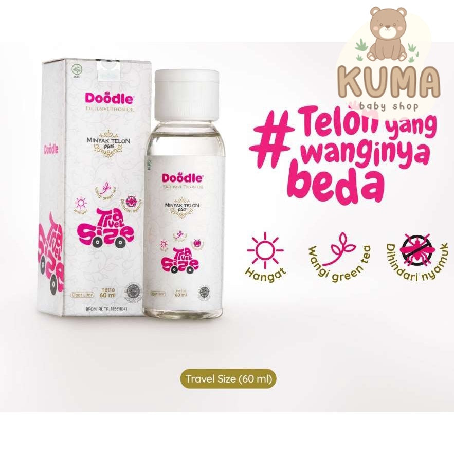 Doodle Greentea Minyak Telon 60Ml Travel Size