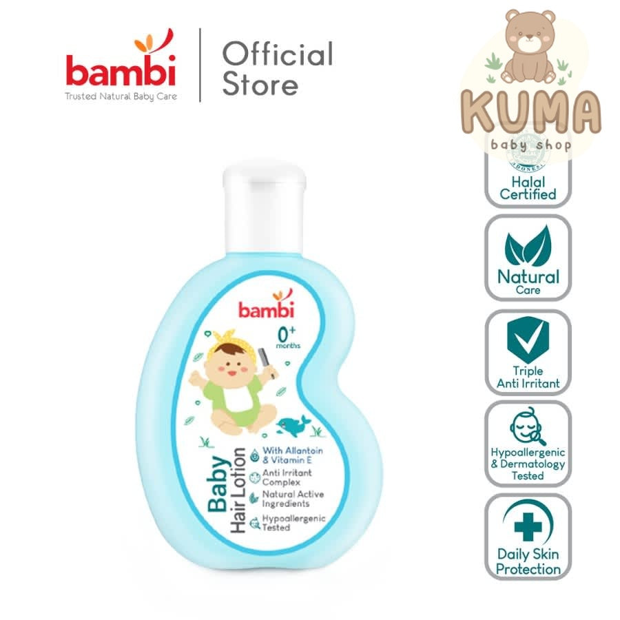 Bambi Baby Hair Lotion With Candlenut, Aloe Vera & Celery 100ml
