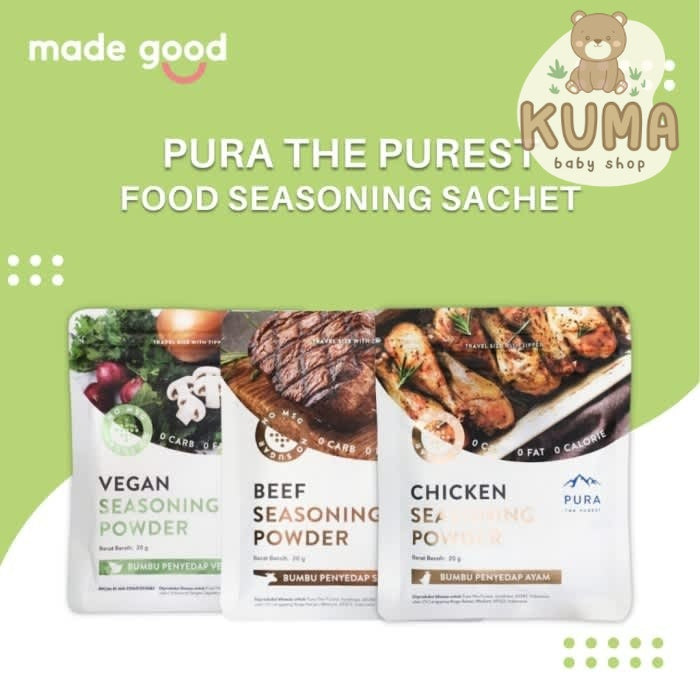 Pura Seasoning Sachet Beef Chicken Vegan Food Anchovy White Bait 20gr