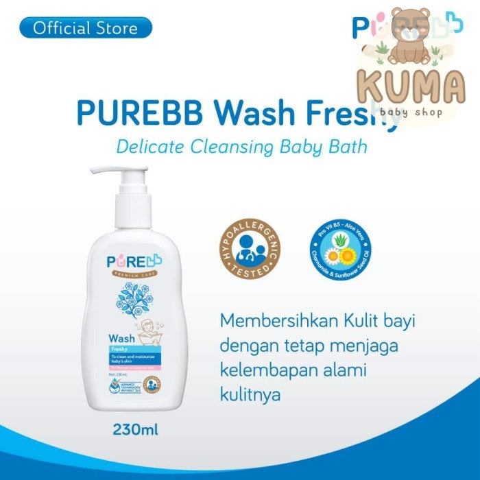 Purebb Wash Freshy 230ml Sabun Mandi Bayi