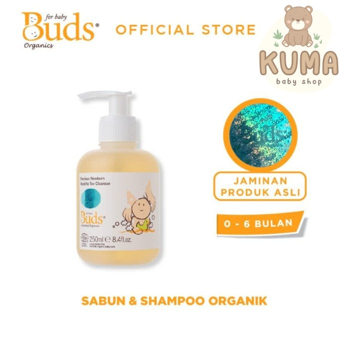 Buds Organics Precious Newborn Head To Toe Cleanser - Sabun Sampo Bayi