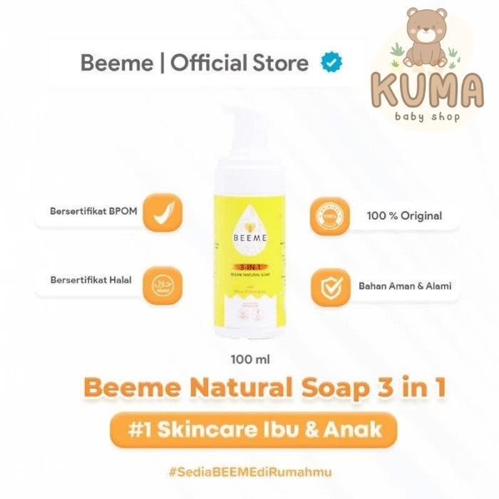 Beeme Natural Soap Sabun Facial Foam Anak