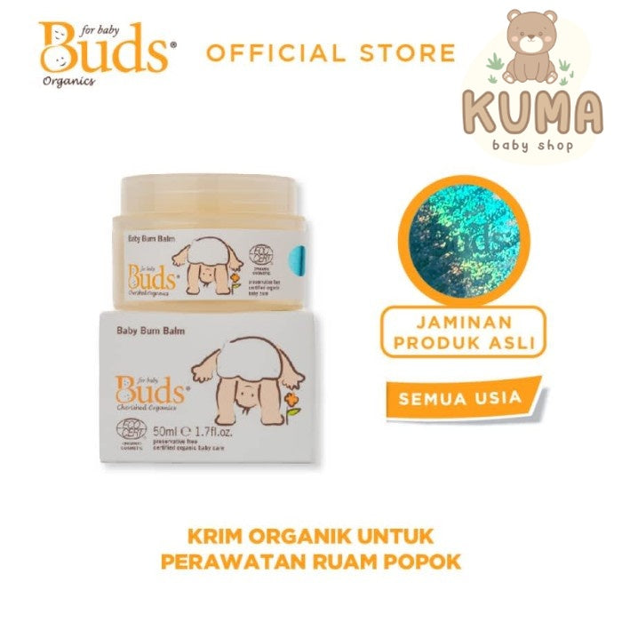 Buds Organics Baby Bum Balm - Lotion Ruam Popok Pantat Bayi & Anak