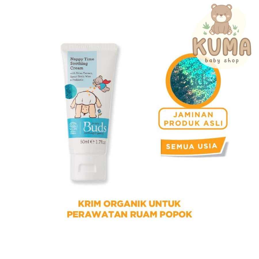 Buds Organics Nappy Time Soothing Cream - Lotion Ruam Popok Bayi 50Ml