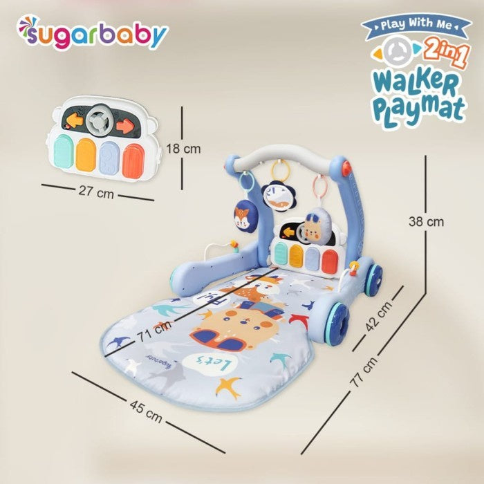 Sugar Baby Play With Me 2in1 Baby Walker & Playmat