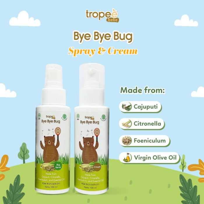 Tropee Bebe - Bye Bye Bug Spray 100ml Anti Nyamuk Serangga Bayi