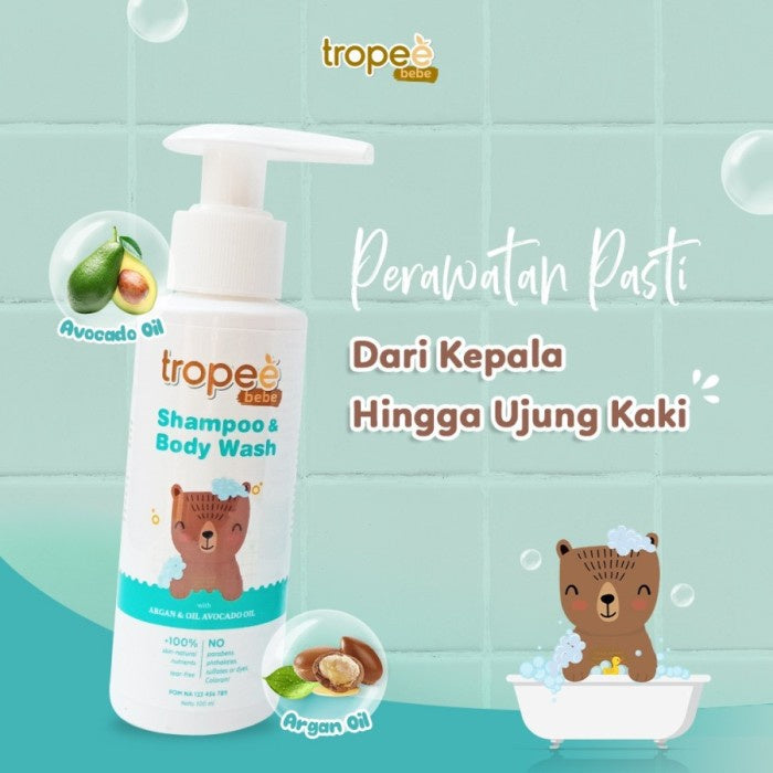 Tropee Bebe - Shampoo & Body Wash (Shampo & Sabun Mandi Anak) 100ml