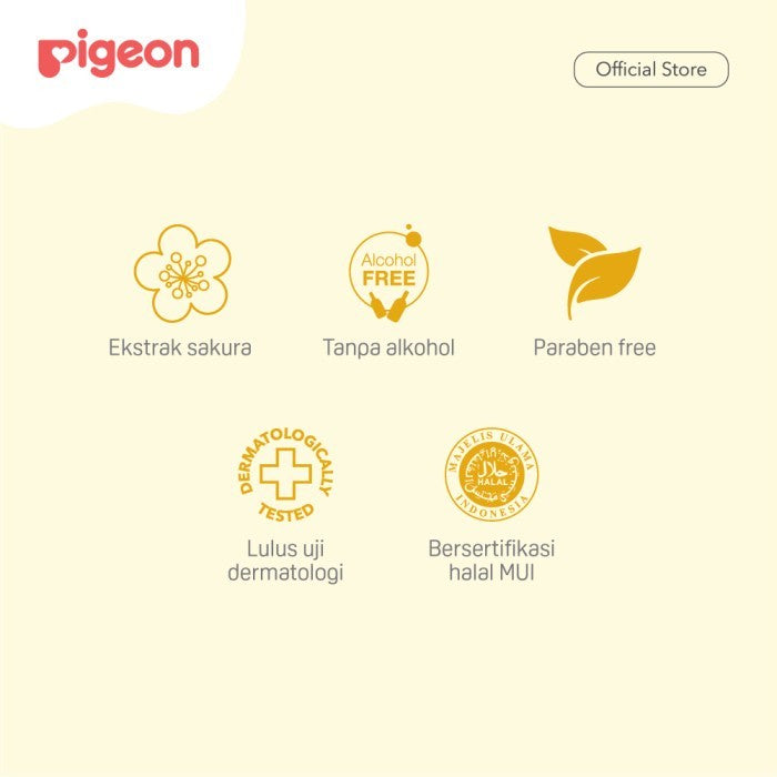 Pigeon Baby Wipes Sakura 50s Tissue Basah Bayi