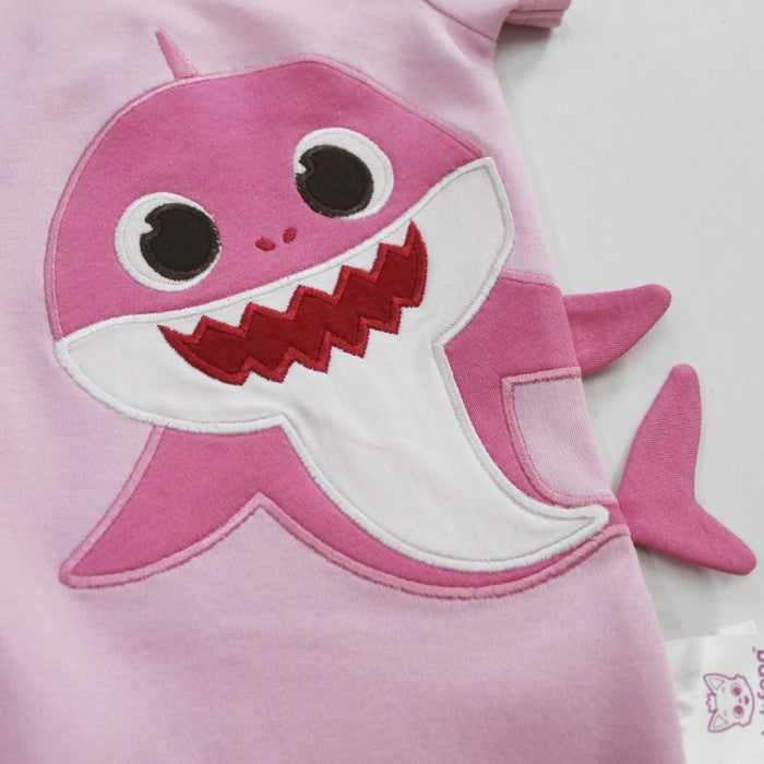 Jumper Bayi | Romper Pendek Baby Shark Embrodery