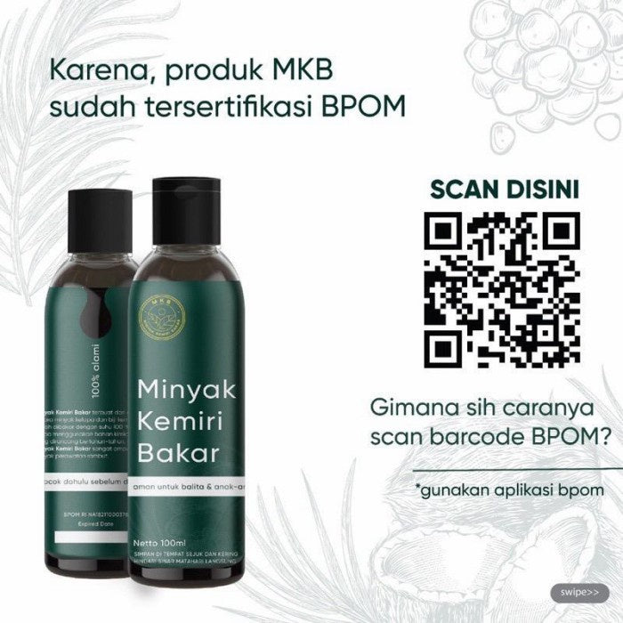 Minyak Kemiri Bakar 100% ORIGINAL Asli Bali (MKB) Penumbuh Rambut