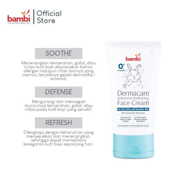 BAMBI DERMACARE Intensive Hydrating Baby Face Cream Dry Sensitive Skin