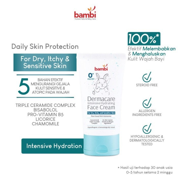 BAMBI DERMACARE Intensive Hydrating Baby Face Cream Dry Sensitive Skin
