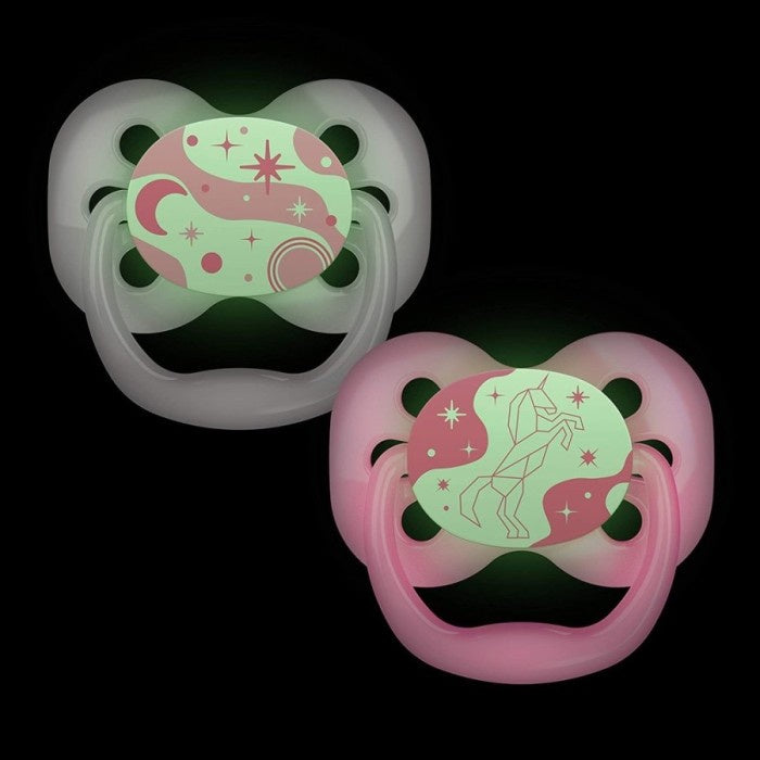 Dr Brown Advantage Pacifier Glow In the Dark stage 1 & stage 2 kompeng