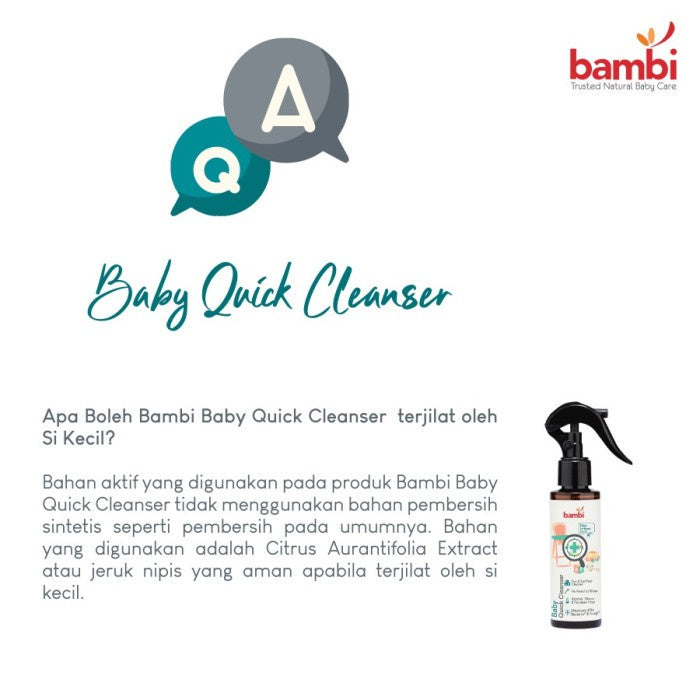 Bambi Baby Quick Cleanser Spray 120ml Pembersih Mainan Disinfektan