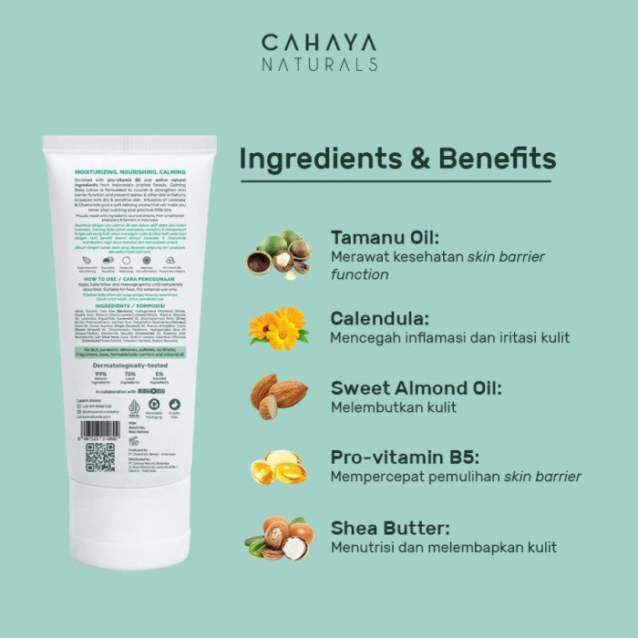 Cahaya Naturals Calming Baby Lotion (Sensitive Skin) 60ml / 30ml