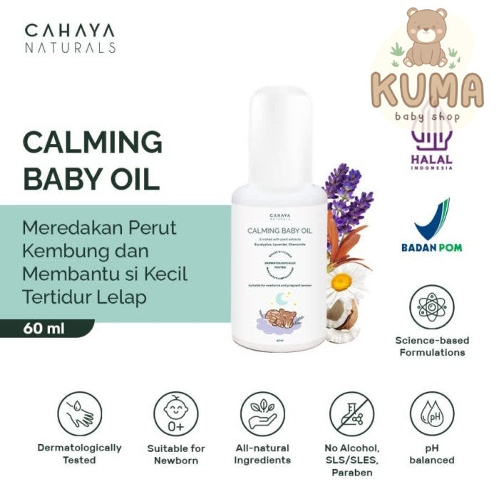 Calming Baby Oil 60ml Cahaya Naturals