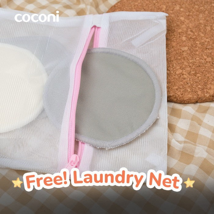 COCONI Reusable Breastpads 4 Pcs | Penyerap ASI Cuci Ulang isi 4 Pcs