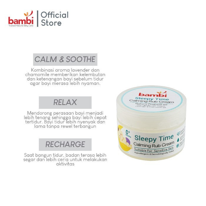 BAMBI Baby Sleepy Time Calming Rub Cream 40gr Melegakan Pernapasan