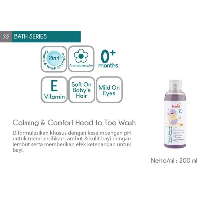 Bambi Baby Calming & Comfort Head To Toe Wash 200ml