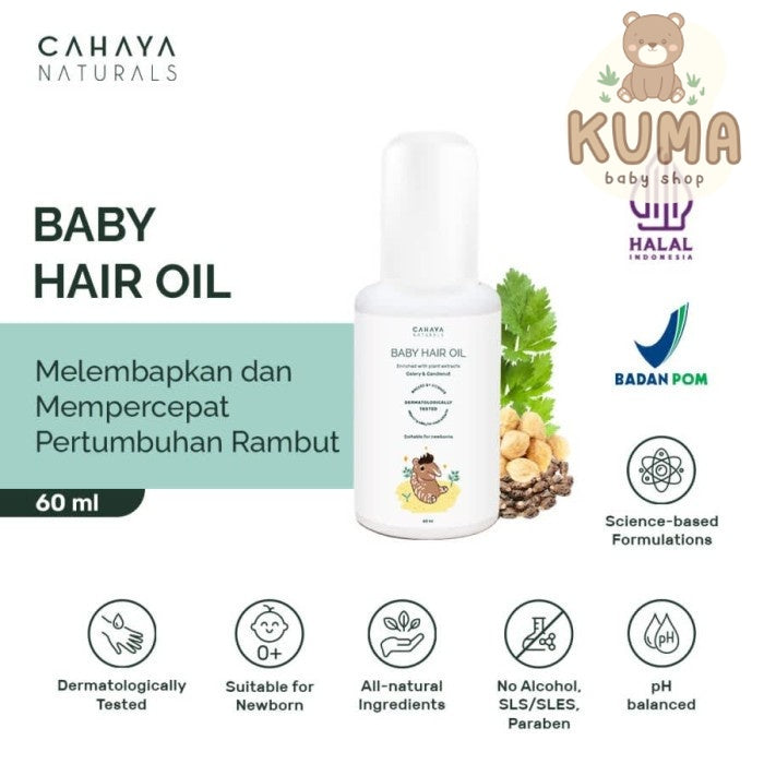 Cahaya Hair Oil Baby Hair Growth Oil (Celery and Candlenut) 60ml