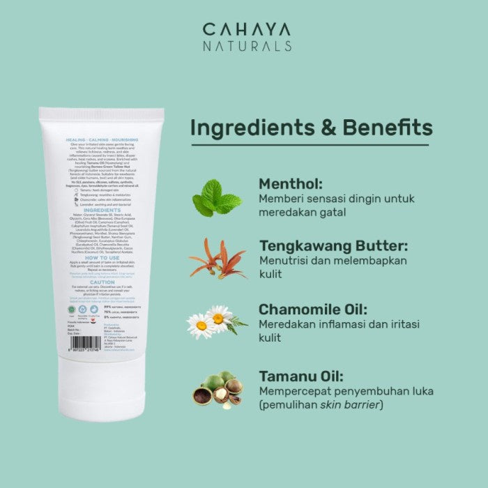 Cahaya Natural Calming Balm (Eczema & Rash Cream) 30 ml / 60 ml
