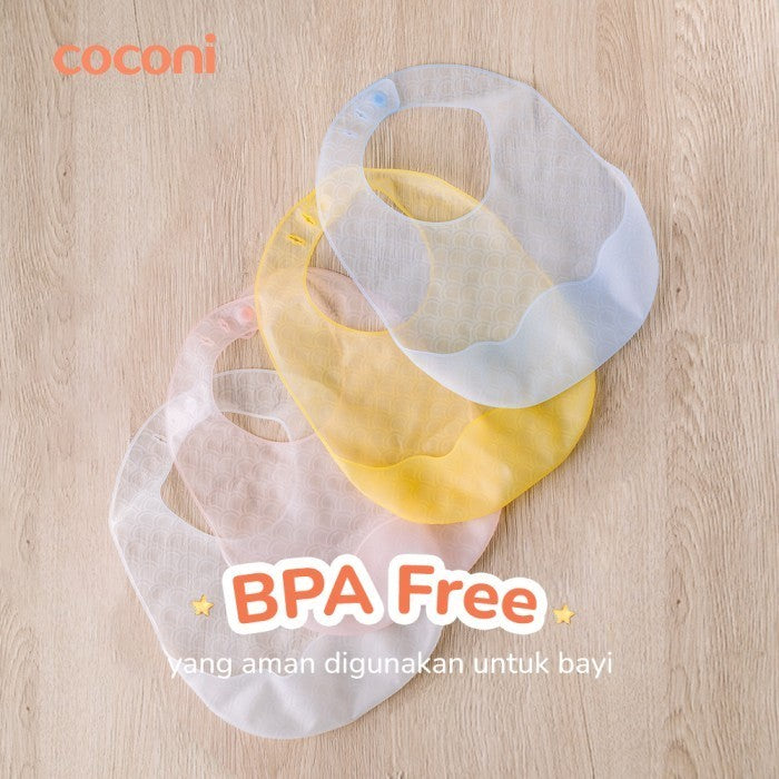 COCONI Ultra-Thin Silicone Bib | Celemek Silikon Bayi Super Ringan