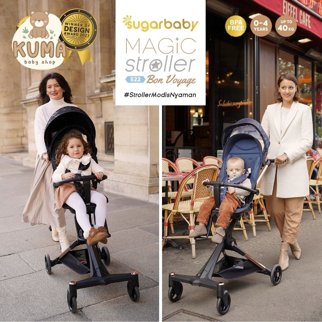 Sugarbaby Sugar Baby Magic Stroller 522 BonVoyage Bon Voyage kereta dorong bayi Modis Tinggi/Stroller 2 Arah/Stroller bayi 0-5 tahun
