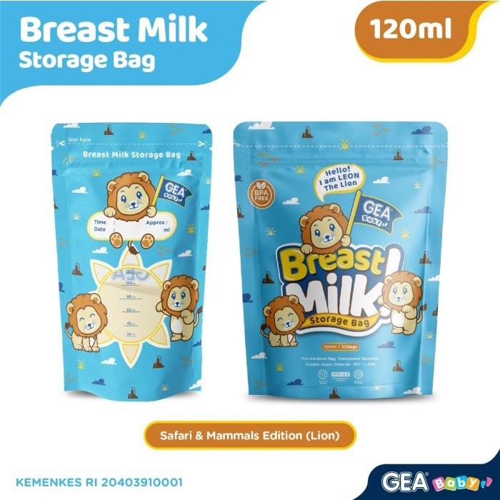 Gea Baby Kantong Asi Breastmilk Storage 120ml isi 30pcs Pouch