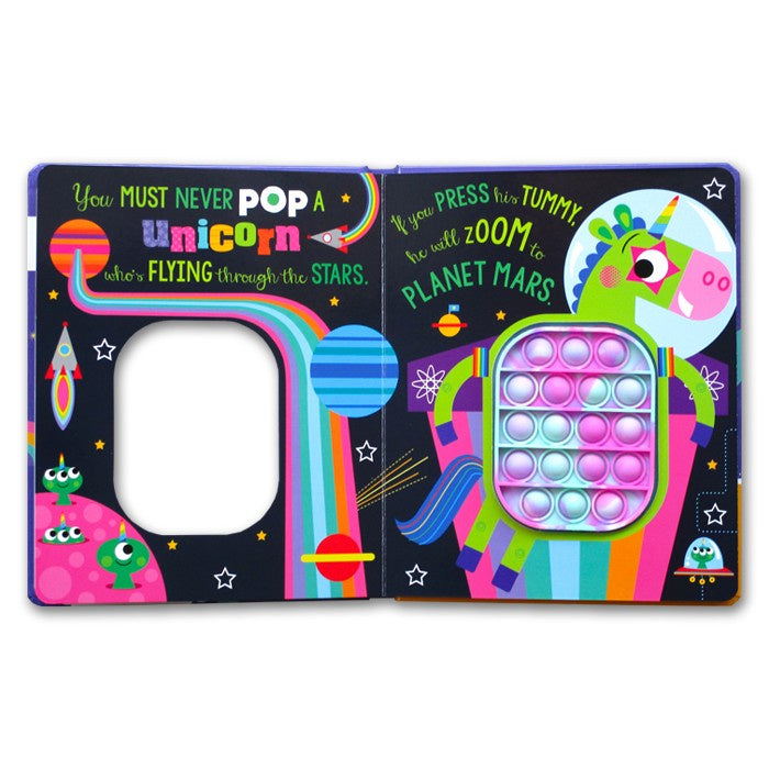 Never Pop a Dinosaur & Unicorn! Pop It Sensory Play board book