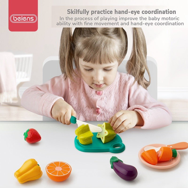 Beiens Mainan Masak Potong Sayur Buah Kitchen Cutting Fruit Edukasi