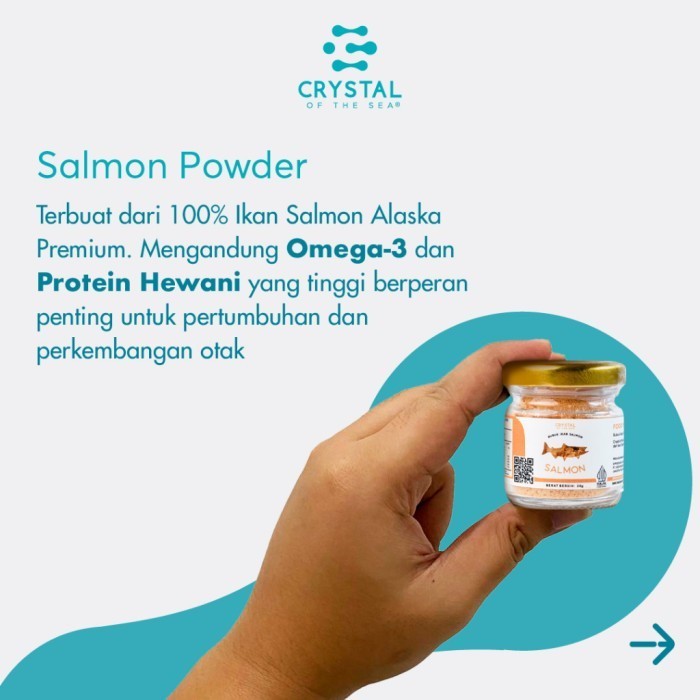 Crystal of the Sea Salmon Food Powder 20g / 80G / Bubuk Ikan Salmon