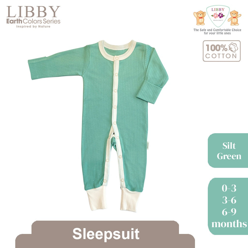 LIBBY Baju Tidur Bayi Sleepsuit Bodysuit Romper Polos Drop Needle 0-9 Bulan (1 Pcs / Pack)