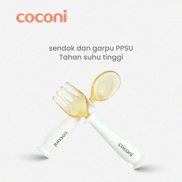 COCONI Lil Chew Baby Cutlery PPSU 2pcs | Sendok Garpu Anak PPSU