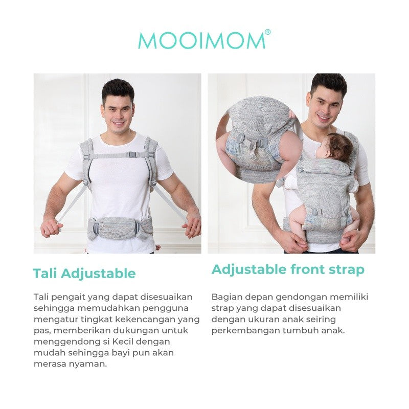 Gendongan SSC Airy Knit - MOOIMOM AiryKnit Baby Carrier / Hipseat
