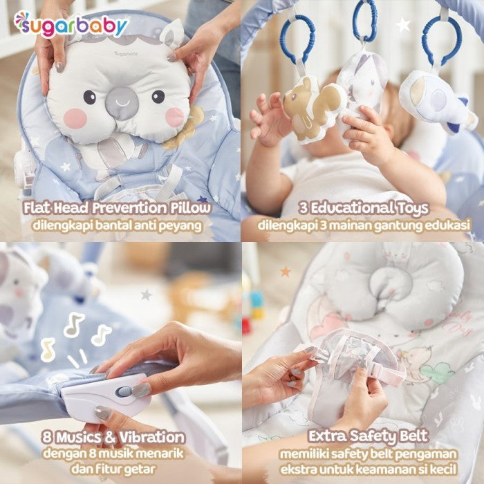 Sugarbaby 10in1 Premium Rocker/Ayunan Bayi/Bouncer Bayi