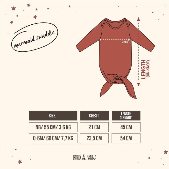 BOHOPANNA - MERMAID SWADDLE - Baju Swaddle Bayi