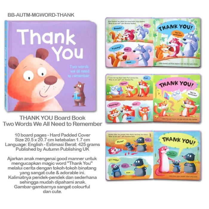THANK YOU Board Book - Two Words We All Need to Remember
