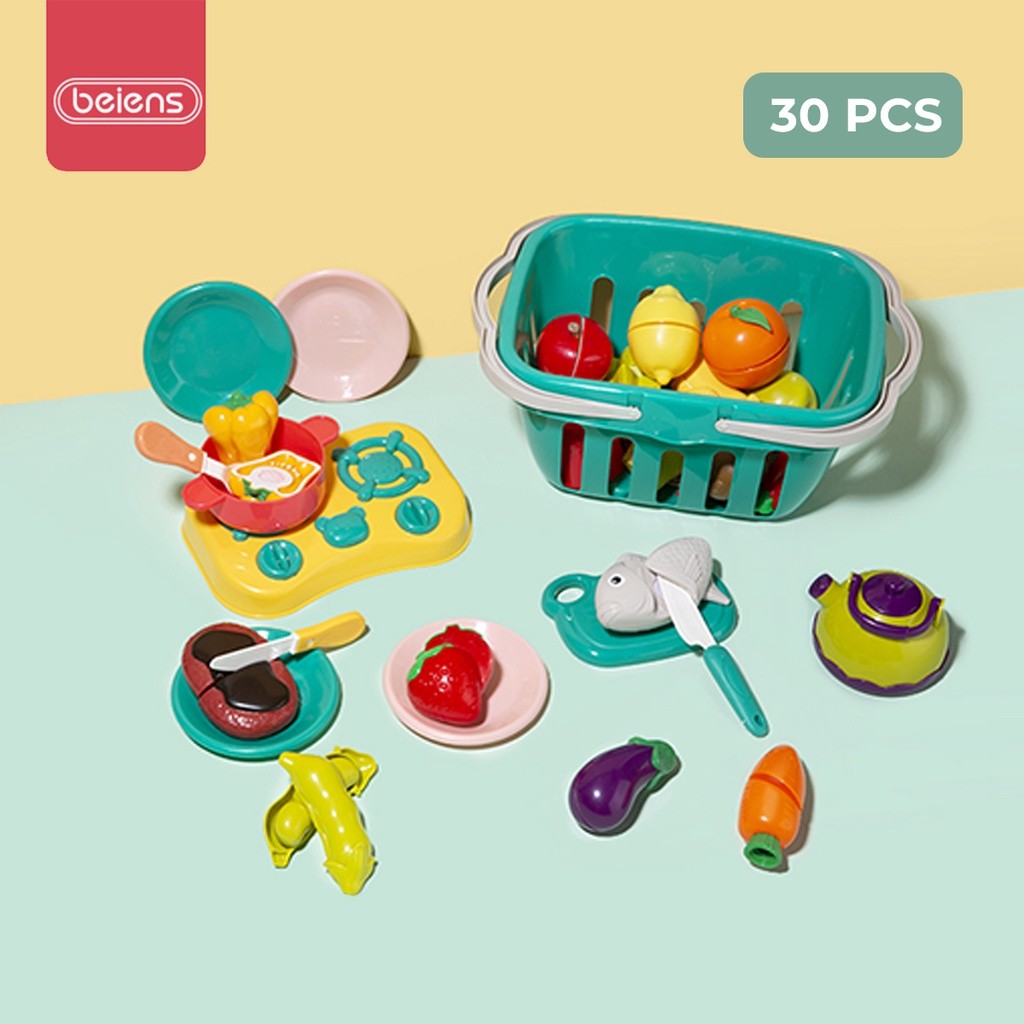 Beiens Mainan Masak Potong Sayur Buah Kitchen Cutting Fruit Edukasi