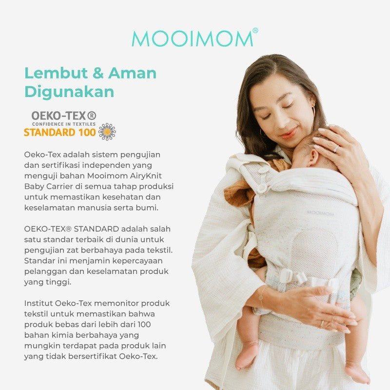 Gendongan SSC Airy Knit - MOOIMOM AiryKnit Baby Carrier / Hipseat