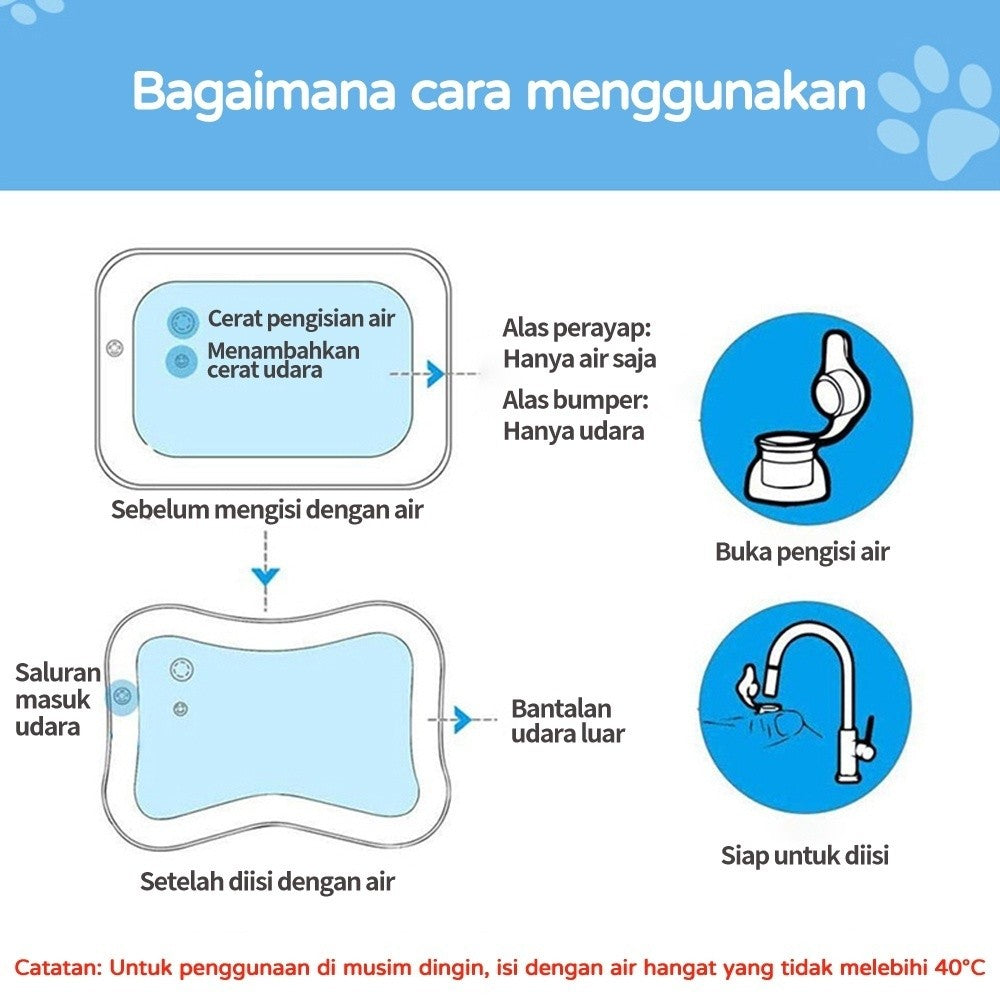 Water Playmat Baby Kids Matras Air Bayi Mainan Edukasi Tummy Time Mainan Sensorik Kids Land