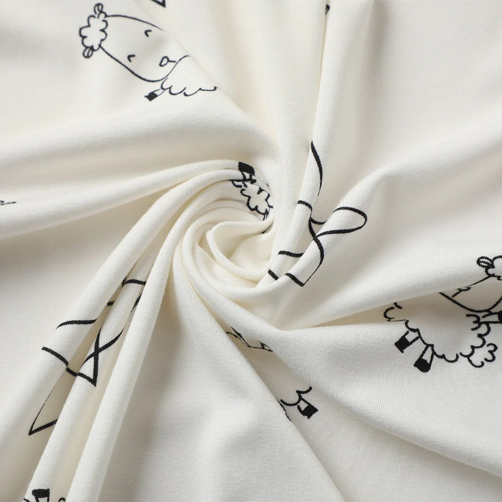 Baabaasheepz Wearable Blanket Zip Cute Big Star & Sheepz / Selimut Bedong Instan WHITE