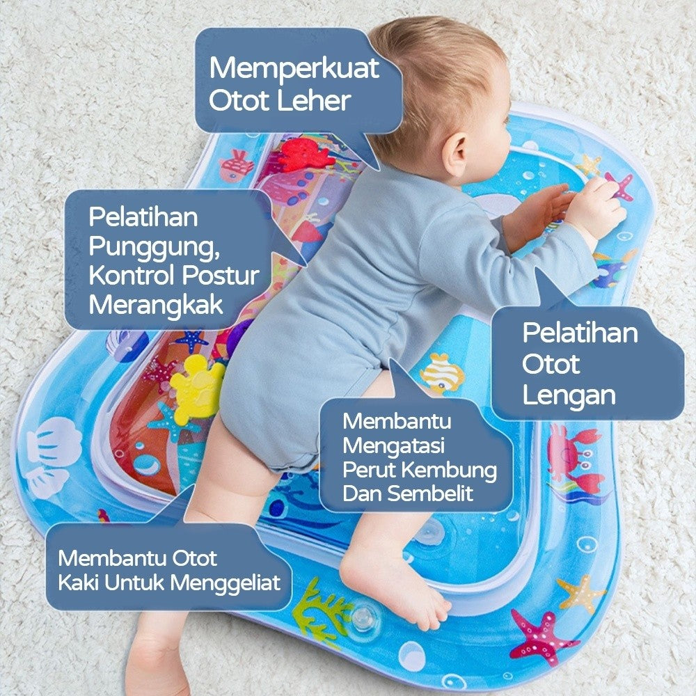 Water Playmat Baby Kids Matras Air Bayi Mainan Edukasi Tummy Time Mainan Sensorik Kids Land