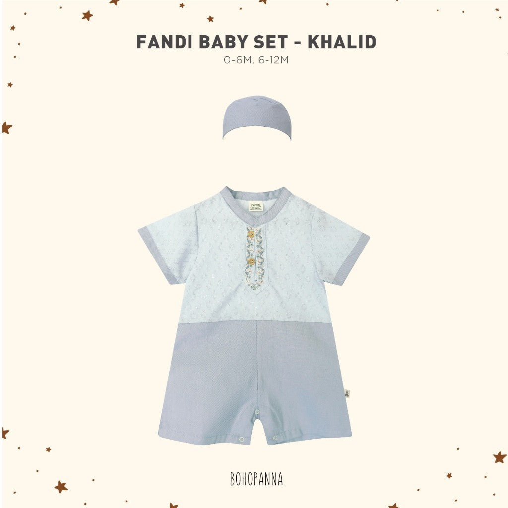 BOHOPANNA - RAYA COLLECTION 2025 - FANDI BABY SET - Setelan Baju Bayi - Baju Muslim - Baju Raya