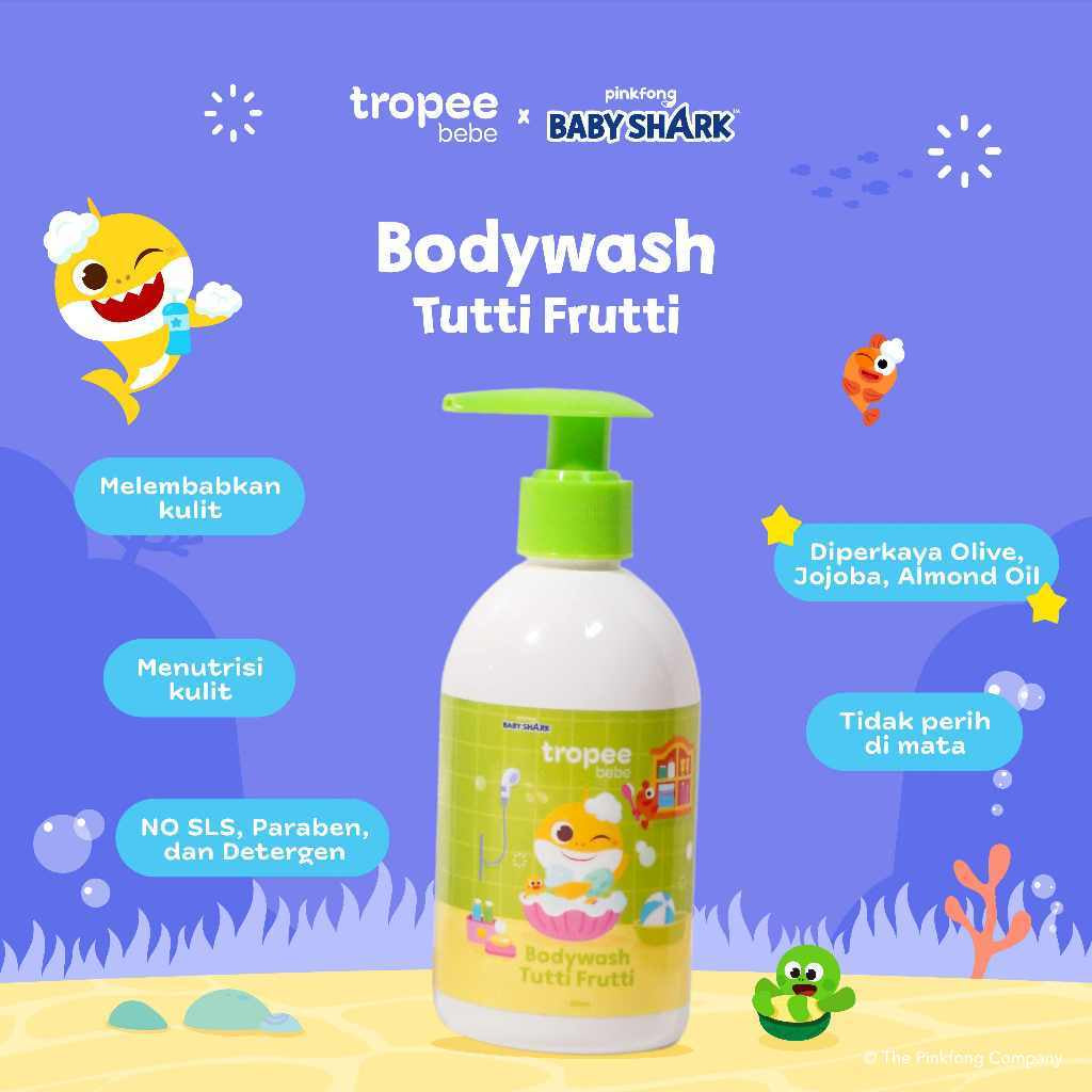 Tropee Bebe Baby Shark Body Wash 250ml - Tutti Fruity